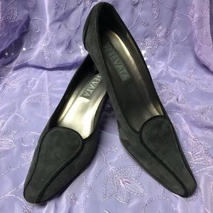 Prevata Italian suede kitten heels